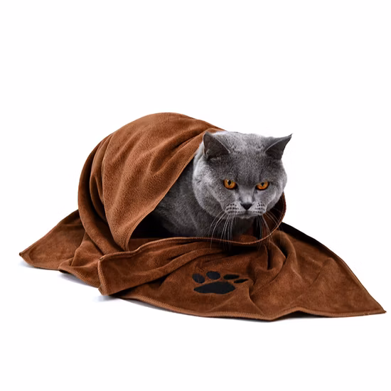 Serviette de bain Super Dog Serviette de bain en microfibre pour chien Peignoir pour animaux de compagnie Produit pour animaux de compagnie
