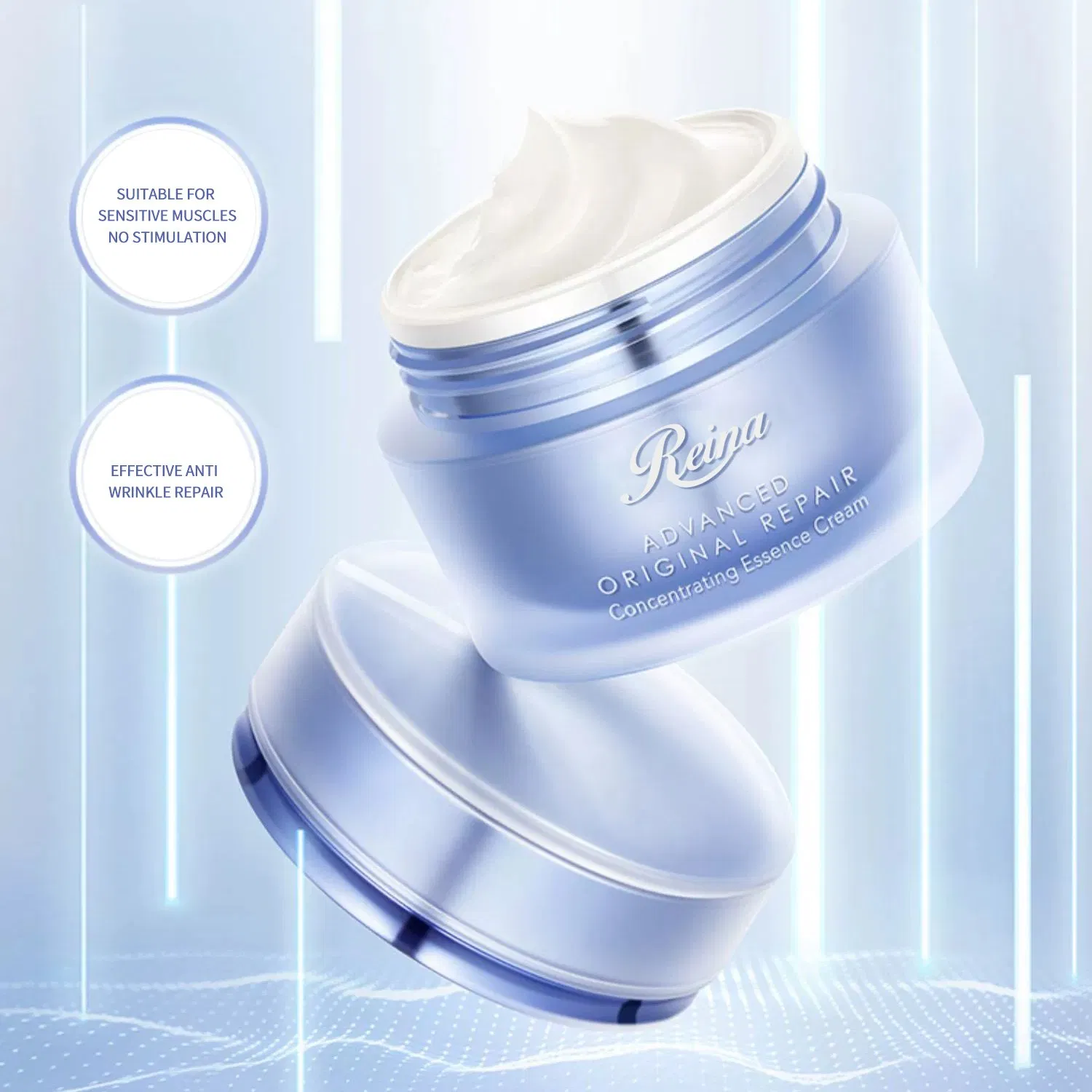 Soins de la peau non irritants d'épilation de visage de crème faciale d'épilation d'OEM